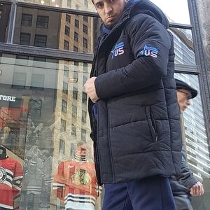 Men's Black Puffer Jacket